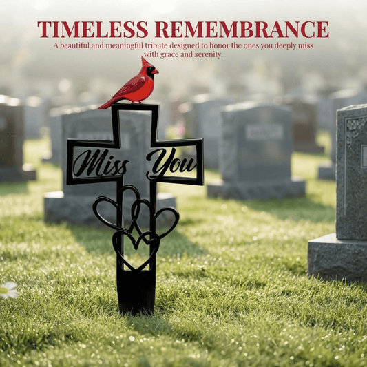 🐦LAST DAY 49% OFF -💖Metal Cemetery Memorial Plaque for Remembrance✝️