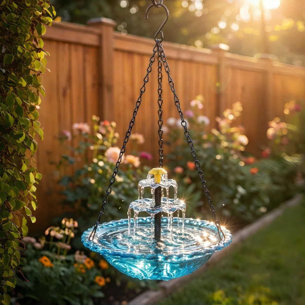 🌸Spring Promotion--Solar Powered Hanging Bird Bath Fountain