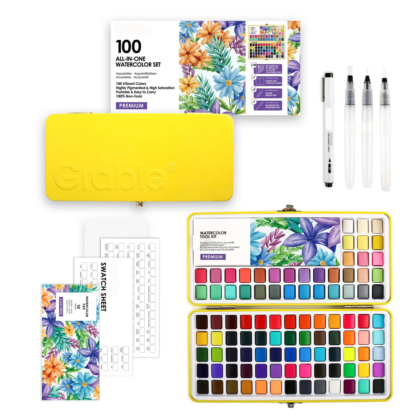 All-In-One Premium Watercolor Set, portable art, supplies, DealsForYouDays