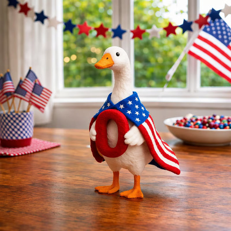 Whimsical "USA 250" Patriotic Geese Centerpiece