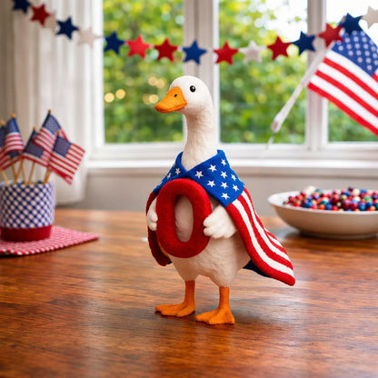 Whimsical "USA 250" Patriotic Geese Centerpiece