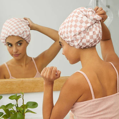 Luxury Satin-Lined Flexi Shower Cap!