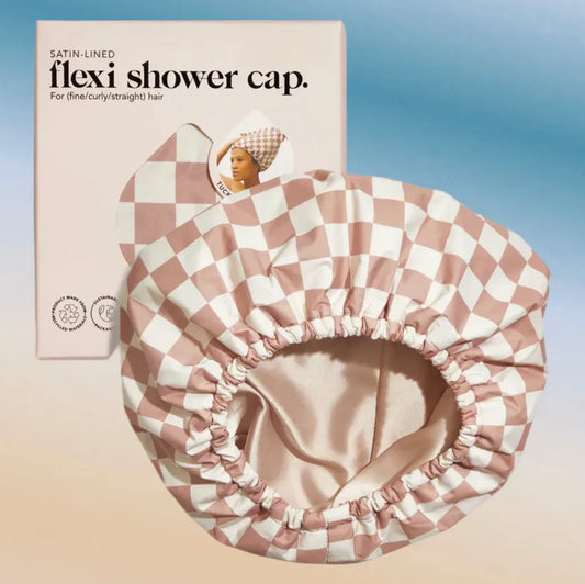 Luxury Satin-Lined Flexi Shower Cap!