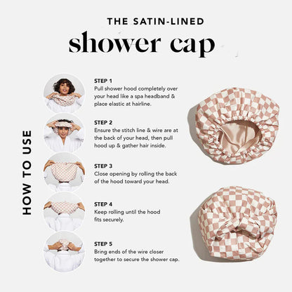 Luxury Satin-Lined Flexi Shower Cap!