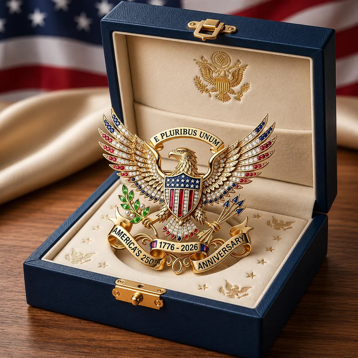US 250th Anniversary Brooch Pin